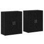 Alacena 2 pcs Roble negro 60 x 31 x 70 cm Madera contrachapada