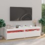 TV-Möbel mit LED-Leuchten 2 Stk. glänzend weiß 75x35x40 cm von vidaXL, TV-Möbel - Ref: Foro24-804404, Preis: 138,92 €, Rabatt: %