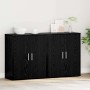 Alacena 2 pcs Roble negro 60 x 31 x 70 cm Madera contrachapada