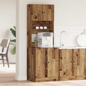 Gabinete de cocina con estante Madera vieja 60 x 50 x 180 cm