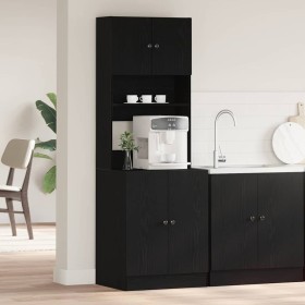 Gabinete de cocina con estante Roble negro 60 x 50 x 180 cm