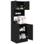 Gabinete de cocina con estante Roble negro 60 x 50 x 180 cm