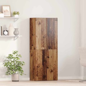 Gabinete de oficina con puerta 2 pcs Madera vieja 60 x 32 x 153