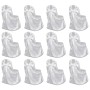 Funda de silla para banquete de boda 12 unidades blanco