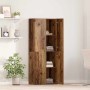 Gabinete de oficina con puerta 2 pcs Madera vieja 60 x 32 x 153
