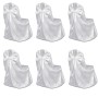 Funda de silla para banquete de boda 12 unidades blanco