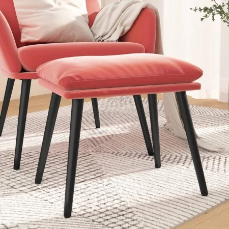 Fußhocker aus rosa Samt, 45 x 29,5 x 35 cm von vidaXL, Osmanen - Ref: Foro24-341508, Preis: 35,45 €, Rabatt: %