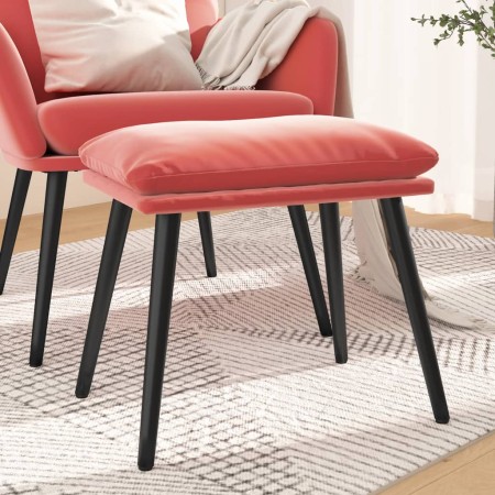 Fußhocker aus rosa Samt, 45 x 29,5 x 35 cm von vidaXL, Osmanen - Ref: Foro24-341508, Preis: 36,00 €, Rabatt: %