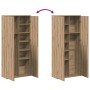 Vitrina Roble artisan 80 x 35 x 180 cm Madera contrachapada