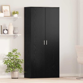 Highboard Roble negro 80 x 39 x 178 cm Madera contrachapada