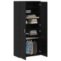 Highboard Roble negro 80 x 39 x 178 cm Madera contrachapada