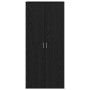 Highboard Roble negro 80 x 39 x 178 cm Madera contrachapada