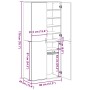 Highboard Roble negro 80 x 39 x 178 cm Madera contrachapada