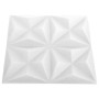 Paneles de pared 3D 12 unidades blanco origami 3 m² 50x50 cm