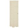 Armario de plástico diseño madera blanco angora 40x43x164 cm