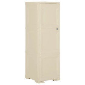 Armario de plástico diseño madera blanco angora 40x43x125 cm