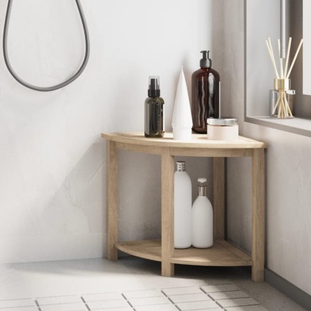 Mesa auxiliar de baño madera maciza de teca 45x45x45 cm