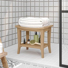 Mesa auxiliar de baño madera maciza de teca 50x35x45 cm