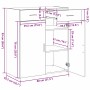 Armario de almacenamiento Roble artisan 80 x 42.5 x 93.5 cm