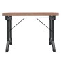 Mesa de comedor madera maciza de abeto y hierro 110x65x82 cm en Mesas de cocina y de comedor | Comprar online en Foro24