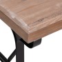 Mesa de comedor madera maciza de abeto y hierro 110x65x82 cm en Mesas de cocina y de comedor | Comprar online en Foro24