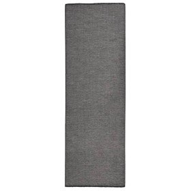 Alfombra de exterior de tejido plano gris 80x250 cm