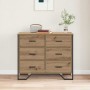 Cajonera Roble artisan 91 x 35.5 x 74.5 cm Madera contrachapada