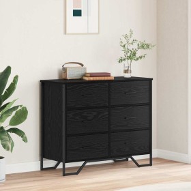 Cajonera Roble negro 91 x 35.5 x 74.5 cm Madera contrachapada