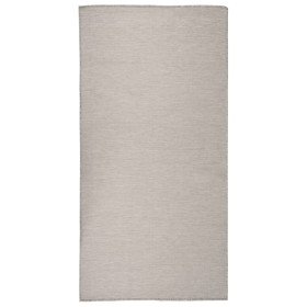 Alfombra de exterior de tejido plano gris taupe 100x200 cm