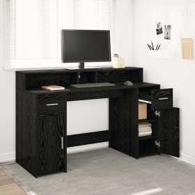 Escritorio Roble negro 140 x 55 x 91 cm Madera contrachapada
