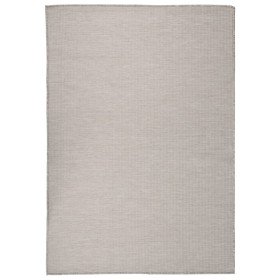 Alfombra de exterior de tejido plano gris taupe 140x200 cm
