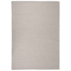 Alfombra de exterior de tejido plano gris taupe 160x230 cm