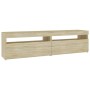 TV-Schränke mit LED-Leuchten 2 Einheiten Sonoma-Eiche 75x35x40 cm von vidaXL, TV-Möbel - Ref: Foro24-804398, Preis: 79,10 €, ...