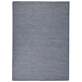Alfombra de exterior de tejido plano azul 200x280 cm