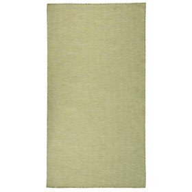 Alfombra de exterior de tejido plano verde 80x150 cm