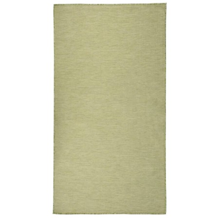 Alfombra de exterior de tejido plano verde 80x150 cm