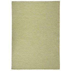 Alfombra de exterior de tejido plano verde 160x230 cm