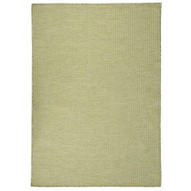 Alfombra de exterior de tejido plano verde 200x280 cm