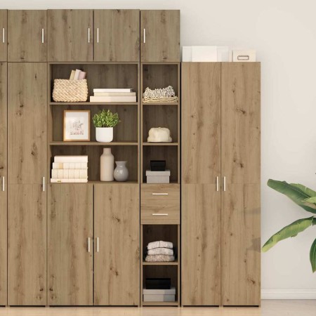 Gabinete de Almacenamiento Slim con cajón Roble artisan
