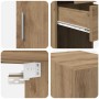 Gabinete de Almacenamiento Slim con cajón Roble artisan