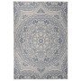 Alfombra de exterior de tejido plano rayas azules 160x230 cm