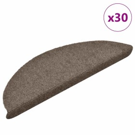 Felpudos autoadhesivos para escaleras, 30 unidades, beige, 56 x