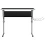 Mesa de dibujo madera y acero negro y gris 110x53x(58-87) cm en Escritorios | Comprar online en Foro24