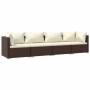 4-teiliges Gartenmöbel-Set und braune synthetische Rattankissen von vidaXL, Gartensets - Ref: Foro24-3101426, Preis: 376,78 €...