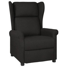 Sillón reclinable de tela negro