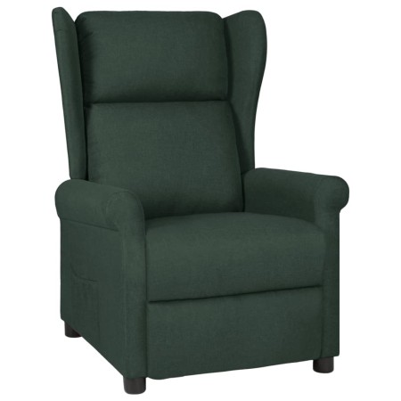 Sillón reclinable de tela verde oscuro en Sillones | Comprar online en Foro24