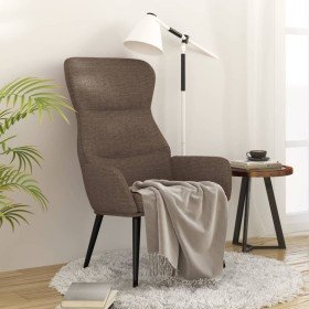 Sillón de relax de tela gris taupé