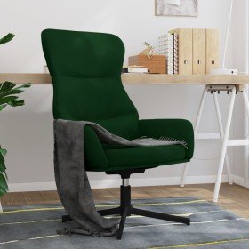 Silla de relajación de terciopelo verde oscuro