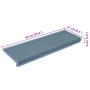 Alfombrillas para escaleras 30 unidades 65x21x4 cm Azul Mar