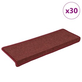 Felpudos para escaleras 30 unidades 65x21x4 cm Burdeos Borde